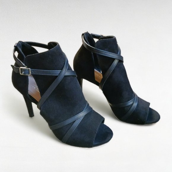 Christian Sariano Black Faux Suede Imma Shootie Bootie Size 9.5 - Picture 4 of 13